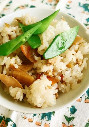 ふきと竹の子の混ぜご飯-レシピのメイン写真