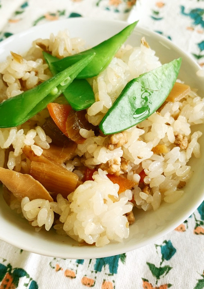 ふきと竹の子の混ぜご飯-レシピのメイン写真