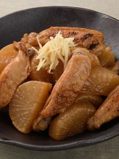 大根と鶏手羽のフライパン煮-レシピのメイン写真