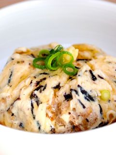 ひじき煮リメイク!豆腐の巾着蒸し-レシピのメイン写真