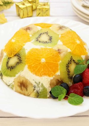 彩りフルーツのドームケーキ-レシピのメイン写真