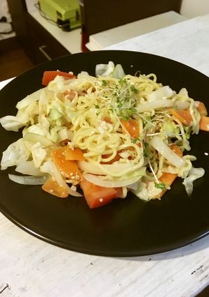 ヴィーガン 塩麹のトマト焼きそば-レシピのメイン写真
