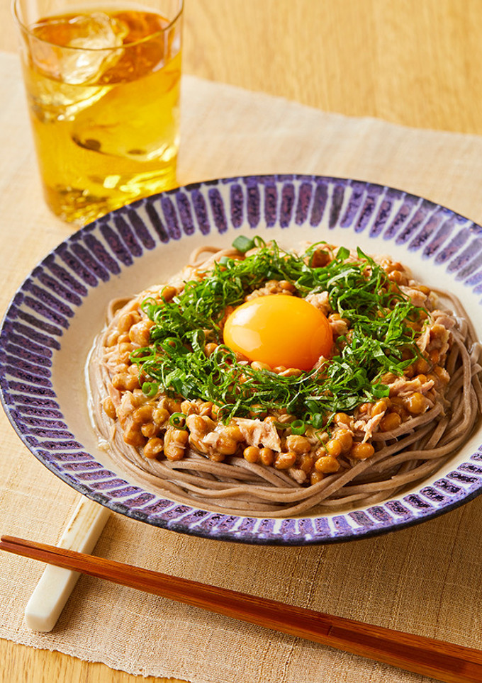 白だしで出来る！ツナと納豆の冷やしそば-レシピのメイン写真