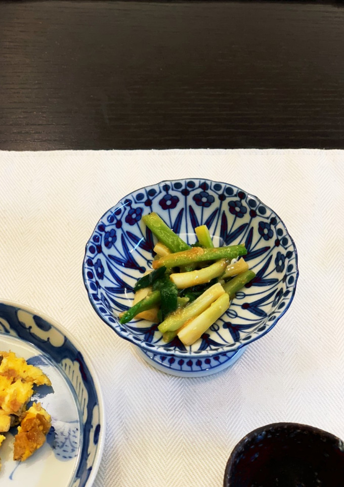 簡単♡あさつきの芽の芥子酢味噌和え-レシピのメイン写真