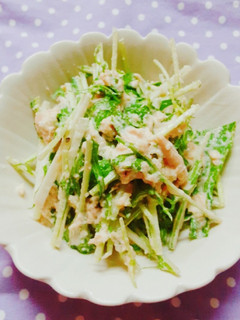 ♪水菜とツナとチーズのサラダ♪-レシピのメイン写真