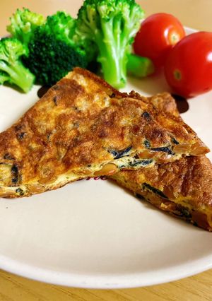 納豆ひじきオムレツ-レシピのメイン写真