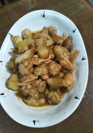 菊芋と鶏肉の簡単煮物-レシピのメイン写真