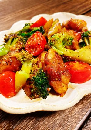 甘辛♡ブロッコリーと鶏肉のマスタード炒め-レシピのメイン写真