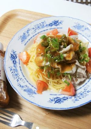 豚しゃぶスパゲッティ-レシピのメイン写真