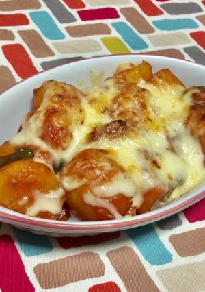 超簡単☆濃厚！ナポリタンポテトグラタン♪-レシピのメイン写真