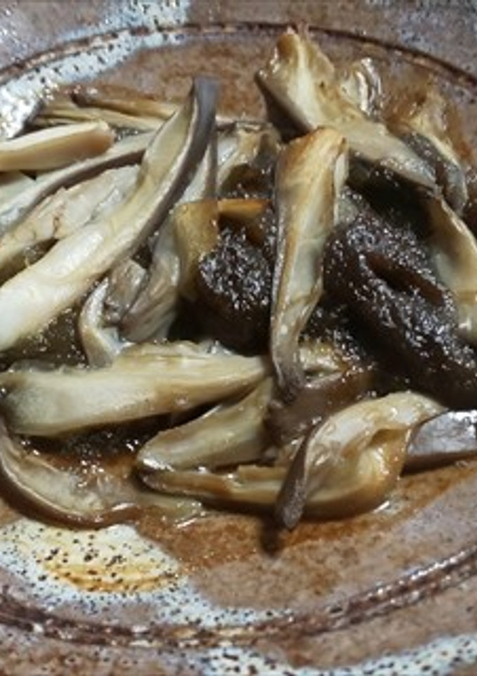 大きいヒラタケ・とろろ昆布の焼きキノコ-レシピのメイン写真