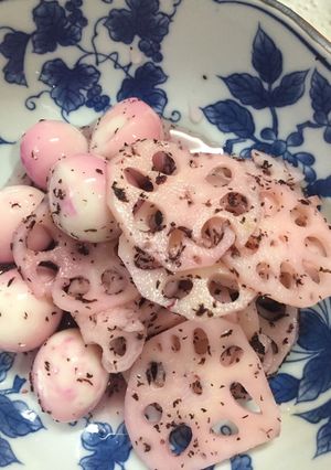 蓮根とうずら卵のゆかり味☆彩りに☆-レシピのメイン写真