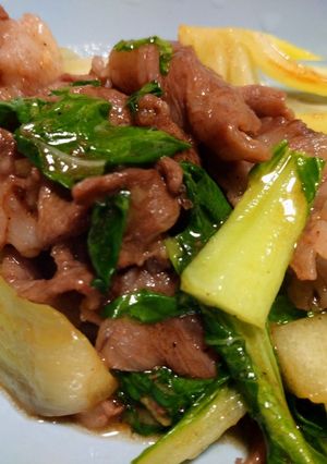 牛肉とチンゲン菜の炒め物-レシピのメイン写真