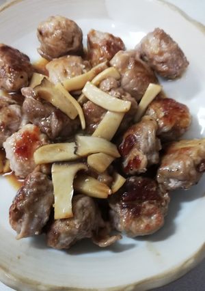 豚こまのまるめ焼き-レシピのメイン写真