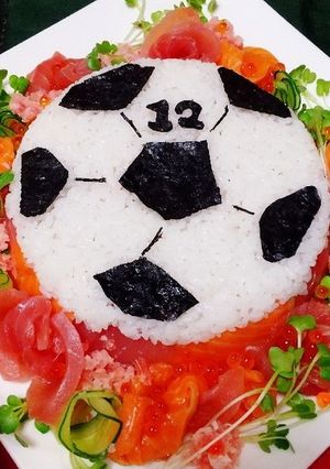 パーティー押し寿司(サッカー)-レシピのメイン写真