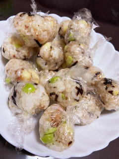 簡単おにぎり〜塩昆布鰹節枝豆チーズ〜-レシピのメイン写真