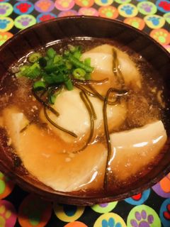 しょうが強め絹豆腐の醤油あんかけスープ-レシピのメイン写真