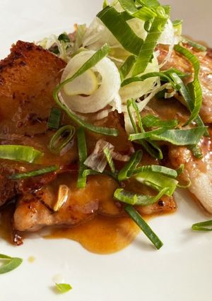 豚バラ肉のソテー　柚バターソース-レシピのメイン写真