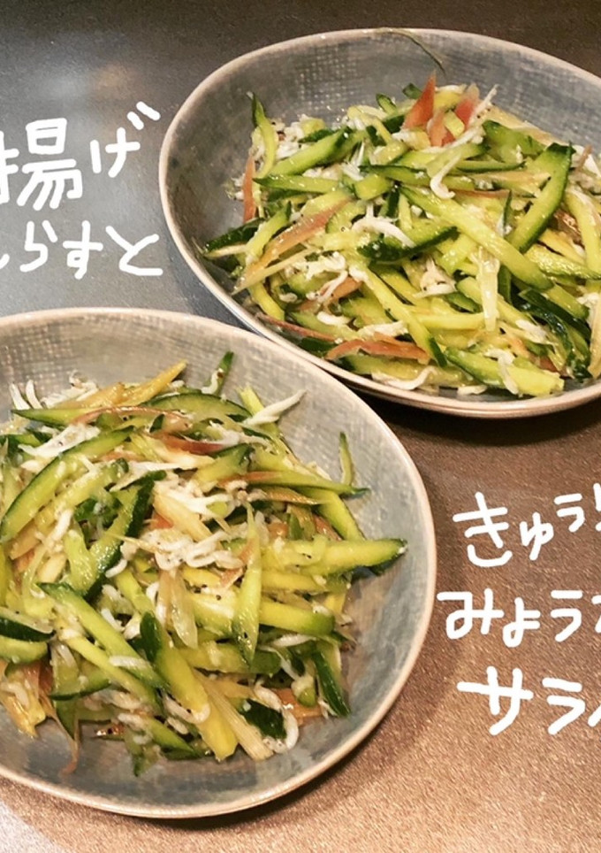 釜揚げしらすときゅうりとみょうがのサラダ-レシピのメイン写真