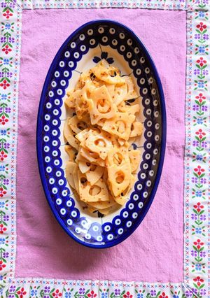 マスタード風味なレンコン甘ソテー-レシピのメイン写真