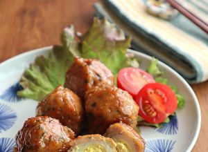 うずらの卵入り♪鶏生姜つくねの照り焼き-レシピのメイン写真