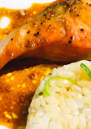 サーモンのバター醤油ステーキ♡-レシピのメイン写真
