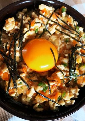 野菜入り鶏そぼろ丼★-レシピのメイン写真