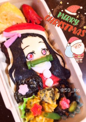 簡単!鬼滅の刃★禰豆子/ねずこ★キャラ弁-レシピのメイン写真