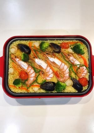 簡単！ホットプレートでパエリア-レシピのメイン写真