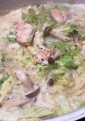 ササミとキャベツの豆乳煮　(ブルーノ)-レシピのメイン写真