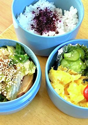 豚レタス！焼肉のタレ炒め　タロの弁当75-レシピのメイン写真