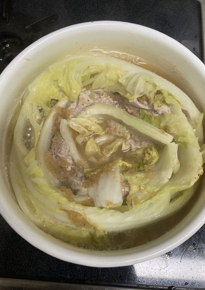 わたしのお料理で作る白菜と豚肉の重ね蒸し-レシピのメイン写真