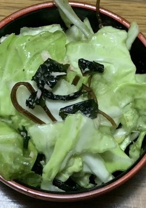 キャベツ ツナ わかめ 塩昆布の和え物-レシピのメイン写真