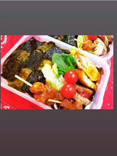 鬼滅。炭治郎の和柄ご飯。-レシピのメイン写真