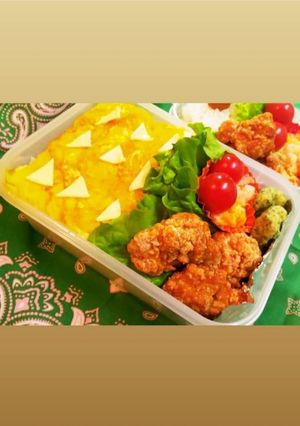 鬼滅。善逸の和柄ご飯。-レシピのメイン写真