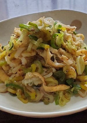 ダシ粉☆白ネギと油揚げのパラパラ炒め-レシピのメイン写真