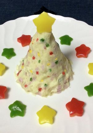 パプリカきらめくハムポテトサラダのツリー-レシピのメイン写真
