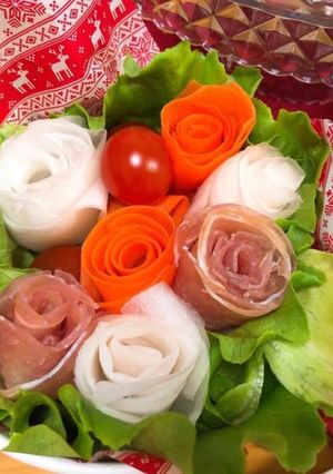 簡単！Xmasに☆野菜で映える花カップ♡-レシピのメイン写真