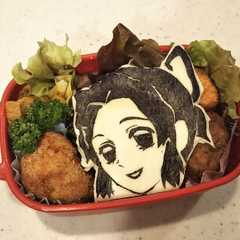 รูปของ 鬼滅の刃胡蝶しのぶ弁当(୨୧•͈ᴗ•͈)