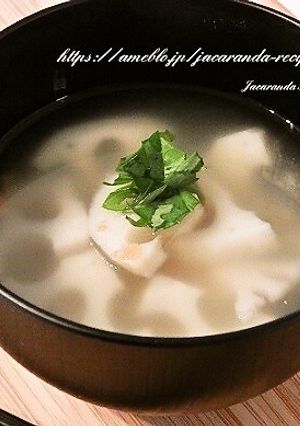 梅香るレンコンのお吸い物-レシピのメイン写真