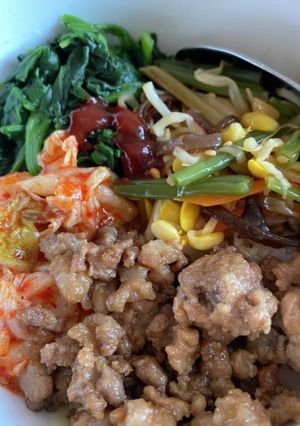 業務スーパーの食材でチーズビビンバ-レシピのメイン写真