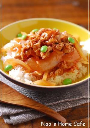 豚こま&玉ねぎのポークチャップ丼-レシピのメイン写真
