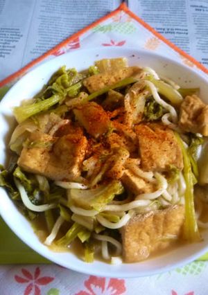 京揚げと野菜の炊いたんで煮込みうどん-レシピのメイン写真