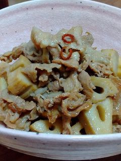 豚肉とれんこんの炒め煮-レシピのメイン写真