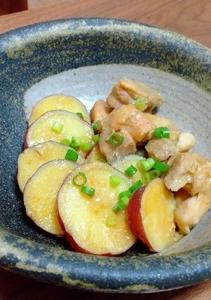 鶏肉とさつまいもの味噌バター煮-レシピのメイン写真