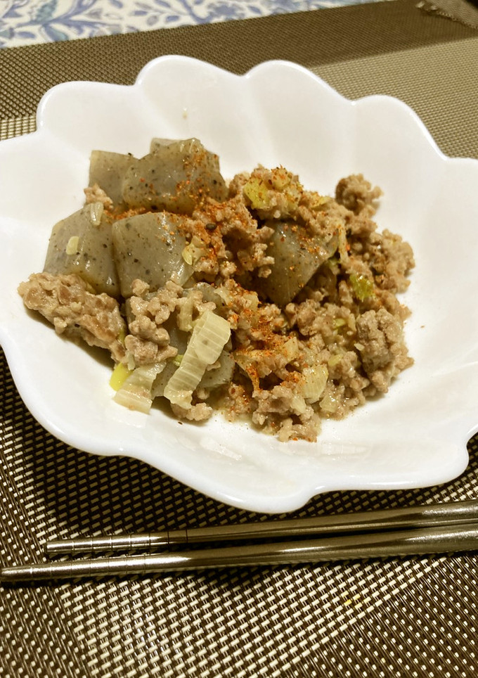 生姜とネギたっぷり　こんにゃくのそぼろ煮-レシピのメイン写真