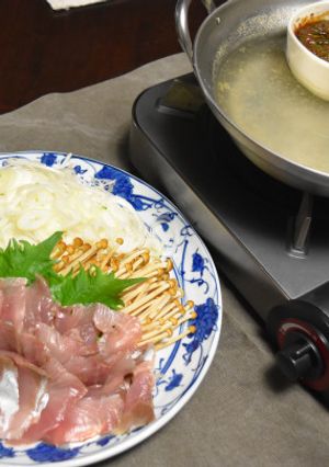 ねぎだれで頂くねぎとブリのしゃぶしゃぶ-レシピのメイン写真