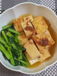 厚揚げと小松菜の煮物-レシピのメイン写真