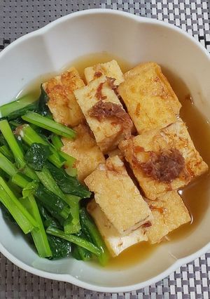 厚揚げと小松菜の煮物-レシピのメイン写真