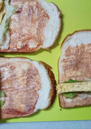 息子の軽食卵ロールサンドイッチ-レシピのメイン写真